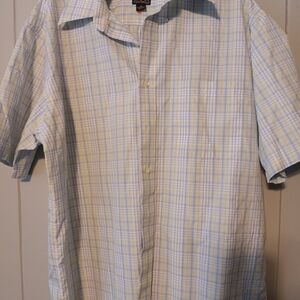 Jos. A. Bank Light Blue and White Plaid Shirt